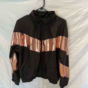 ZIYA Active Pink and Black Shine Block WindbreakerJacket